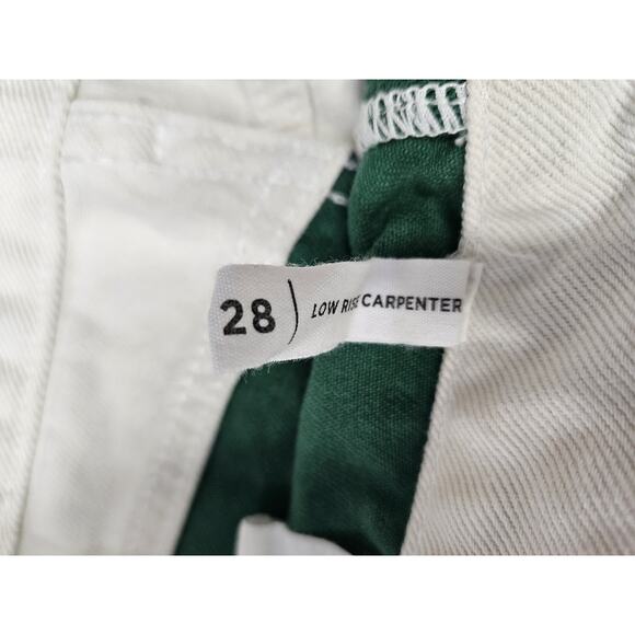 Pacsun Green & White Paneled Low Rise Carpenter PantsSz 28 Y2k Wide Leg - Picture 5 of 8
